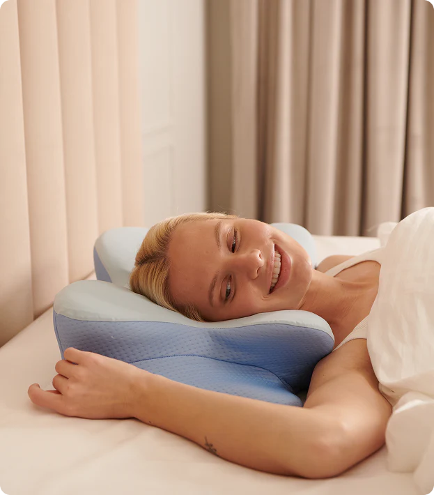 Derila Ergo Pillow in use — Cervical Support for All Sleep Positions